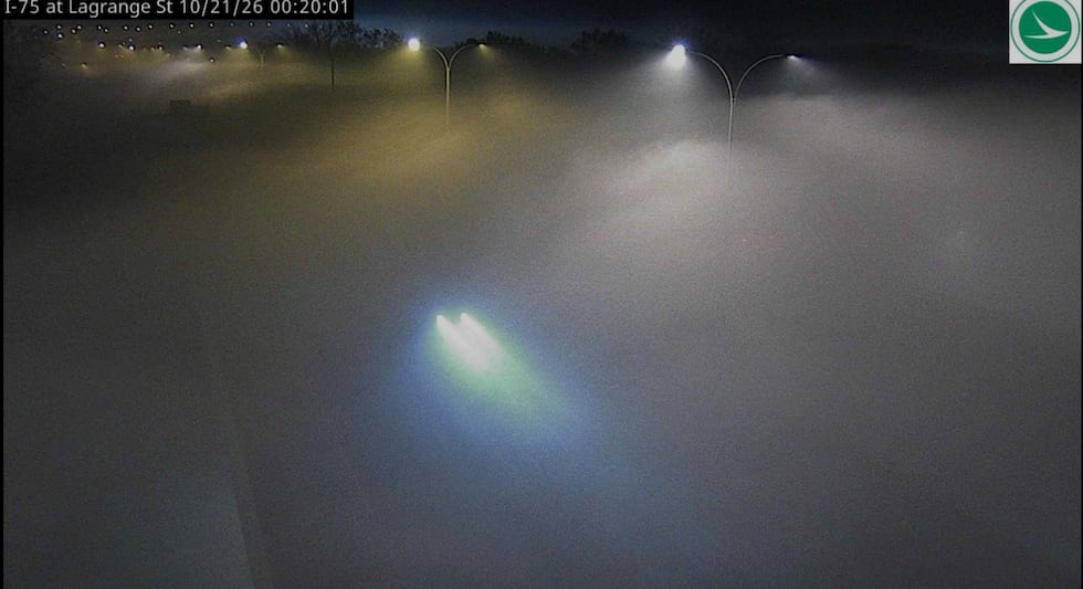 WATCH LIVE: North Toledo evacuation order due to hazardous materials release 3 A chemical plume over Toledo reduces visibility on I-75 on October 21, 2026.