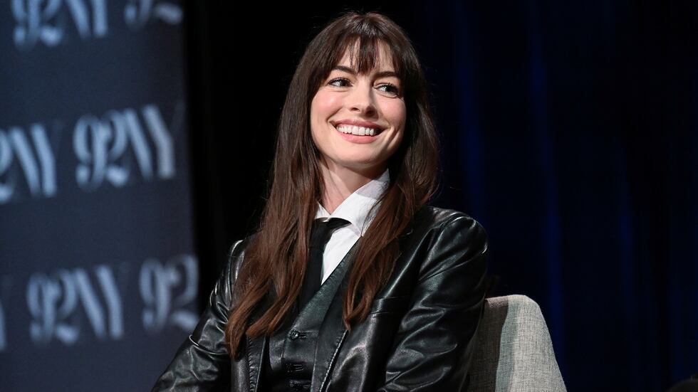 Actor Anne Hathaway on stage in conversation following a screening of "The Idea of You" at The...