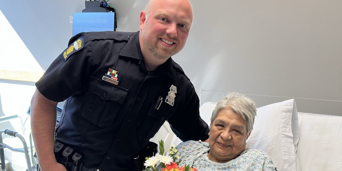 Toledo officer visits woman he rescued from burning home, finds her ‘in good spirits’