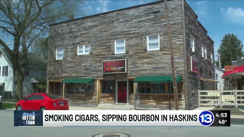 The Haskins Hideout Cigar and Bourbon Lounge attracts men and women from all over the region.