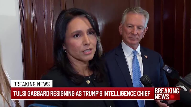 National Intelligence Director Tulsi Gabbard is resigning. (Source: Local News Live)