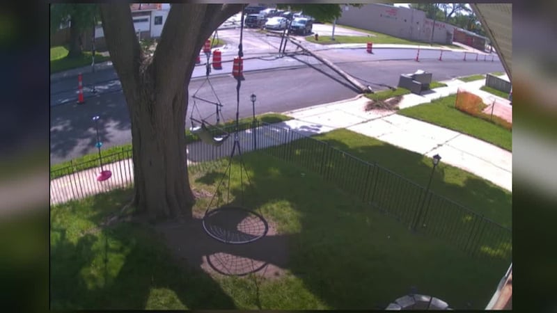 VIDEO: Semi causes poles to topple in Toledo, leading to power outages on May 27, 2026.