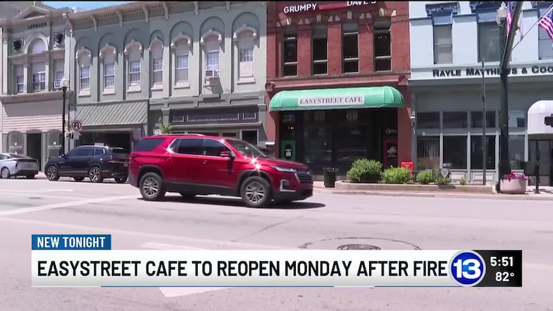 Easystreet Cafe will reopen Monday after a fire in January forced the restaurant to close for...