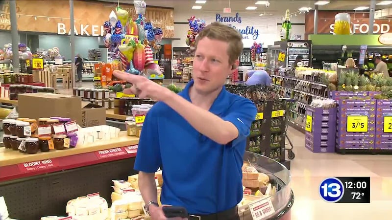 Meteorologist Dan Smith at Kroger in Oregon, Ohio ahead of our Hope for the Hungry food drive...