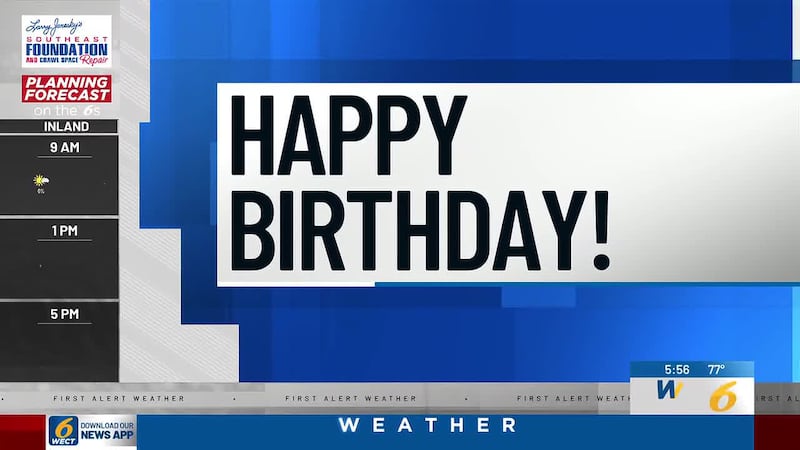 Submit your birthdays and anniversaries at least two weeks in advance.