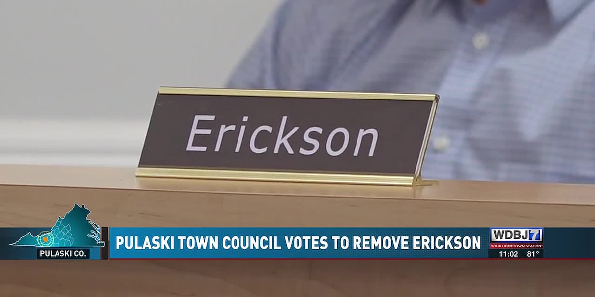Pulaski Town Council Votes to Remove Erickson